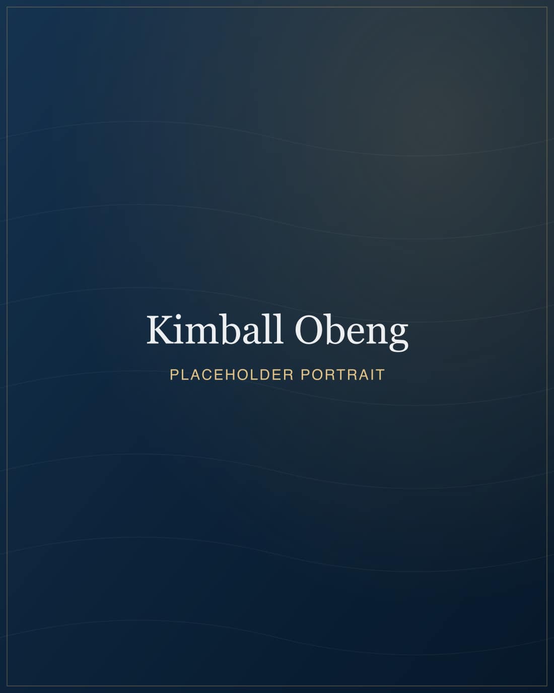 [PLACEHOLDER: portrait of Kimball Obeng]